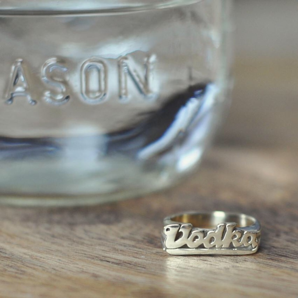 Vodka nameplate ring